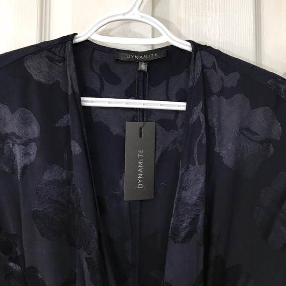 Dynamite Blue Wrap Kimono style dress - Picture 2 of 3